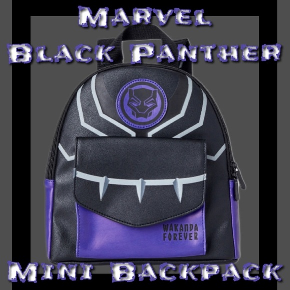 🎉HP🎉🆕 MARVEL Black Panther Mini Backpack - Picture 2 of 16